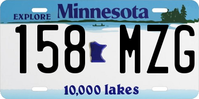 MN license plate 158MZG