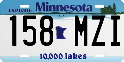 MN license plate 158MZI