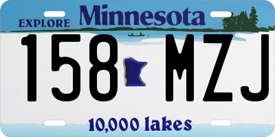 MN license plate 158MZJ