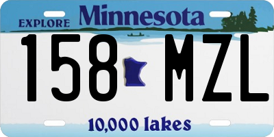 MN license plate 158MZL