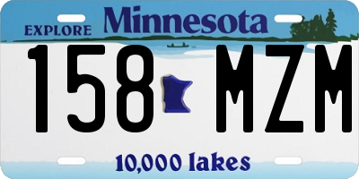 MN license plate 158MZM