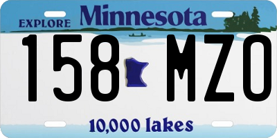 MN license plate 158MZO