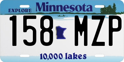 MN license plate 158MZP