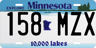 MN license plate 158MZX