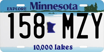 MN license plate 158MZY
