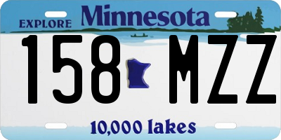 MN license plate 158MZZ