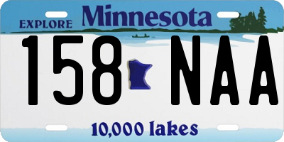 MN license plate 158NAA