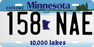 MN license plate 158NAE