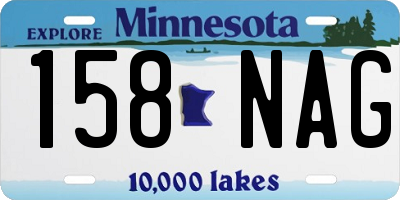 MN license plate 158NAG