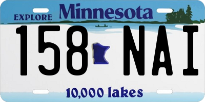 MN license plate 158NAI
