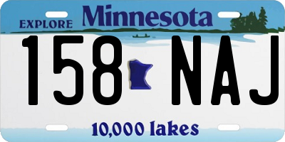 MN license plate 158NAJ