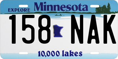 MN license plate 158NAK
