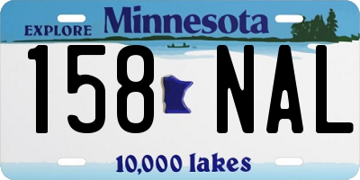 MN license plate 158NAL