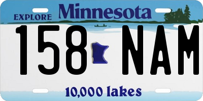 MN license plate 158NAM