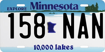 MN license plate 158NAN