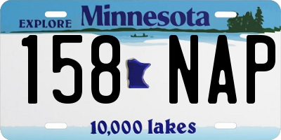 MN license plate 158NAP