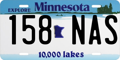 MN license plate 158NAS