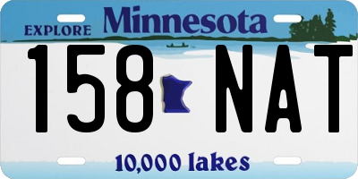 MN license plate 158NAT