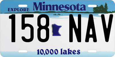 MN license plate 158NAV