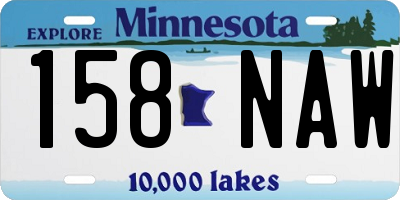 MN license plate 158NAW