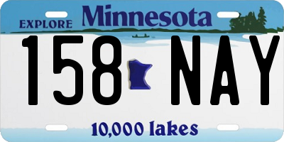 MN license plate 158NAY