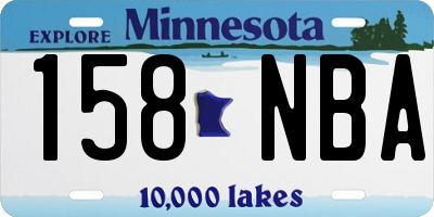 MN license plate 158NBA