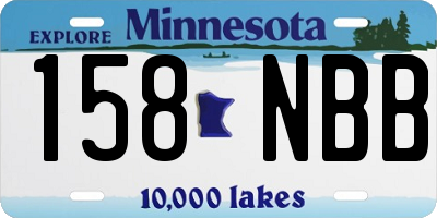 MN license plate 158NBB
