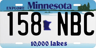 MN license plate 158NBC
