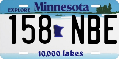 MN license plate 158NBE