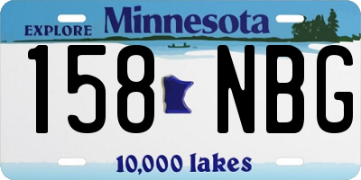 MN license plate 158NBG