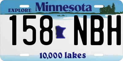 MN license plate 158NBH
