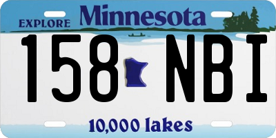 MN license plate 158NBI