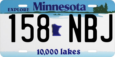 MN license plate 158NBJ