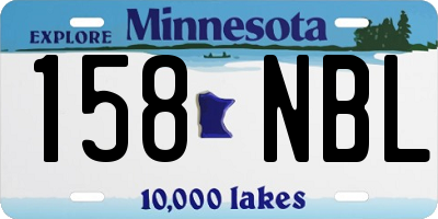 MN license plate 158NBL
