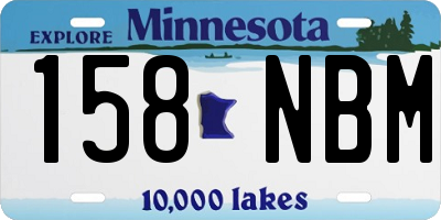MN license plate 158NBM