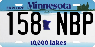 MN license plate 158NBP