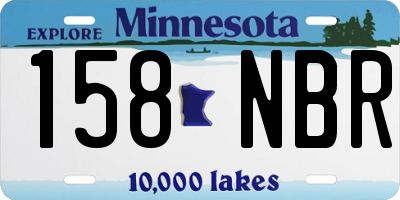 MN license plate 158NBR