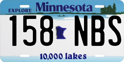 MN license plate 158NBS