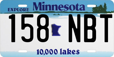MN license plate 158NBT