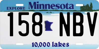 MN license plate 158NBV