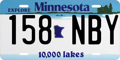 MN license plate 158NBY