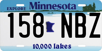 MN license plate 158NBZ