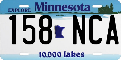 MN license plate 158NCA