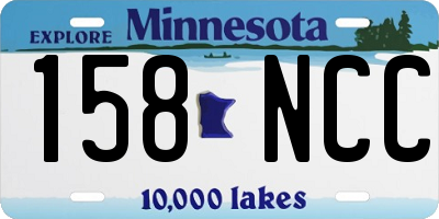 MN license plate 158NCC