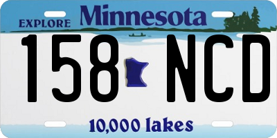 MN license plate 158NCD