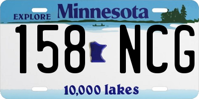 MN license plate 158NCG