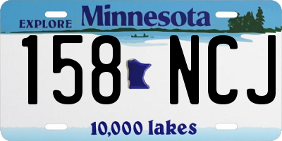 MN license plate 158NCJ