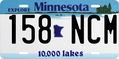 MN license plate 158NCM