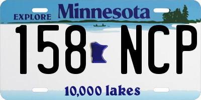 MN license plate 158NCP