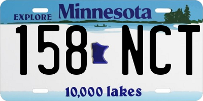 MN license plate 158NCT